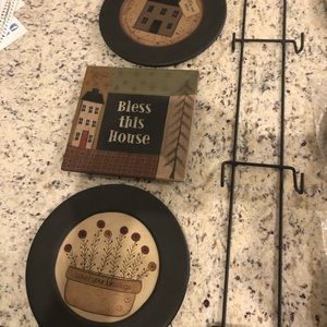 6 decorative plates with hanger
